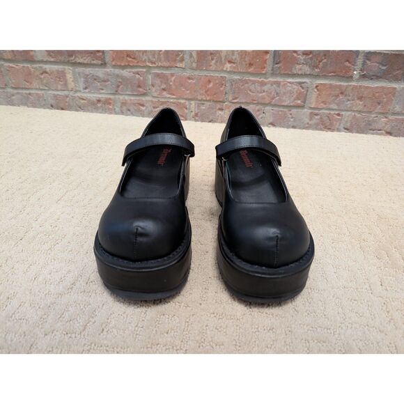 Demonia Platform Shoes Womens Size 11 Black Dollie Mary Jane 3 in platforms - Picture 4 of 9